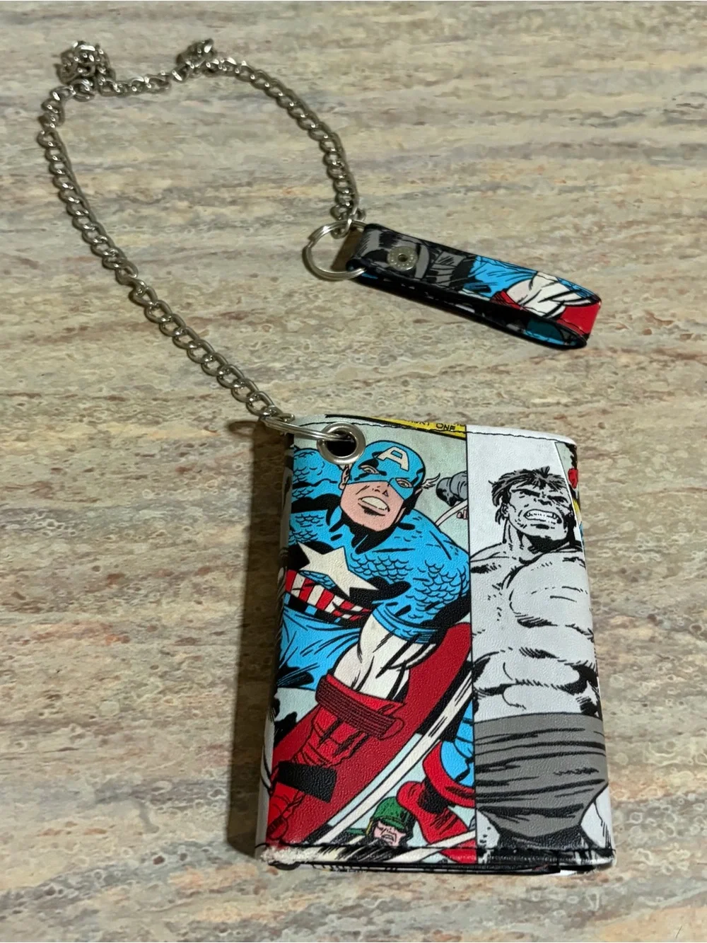 Marvel Comics Superhero Wallet with Chain - Multicolor